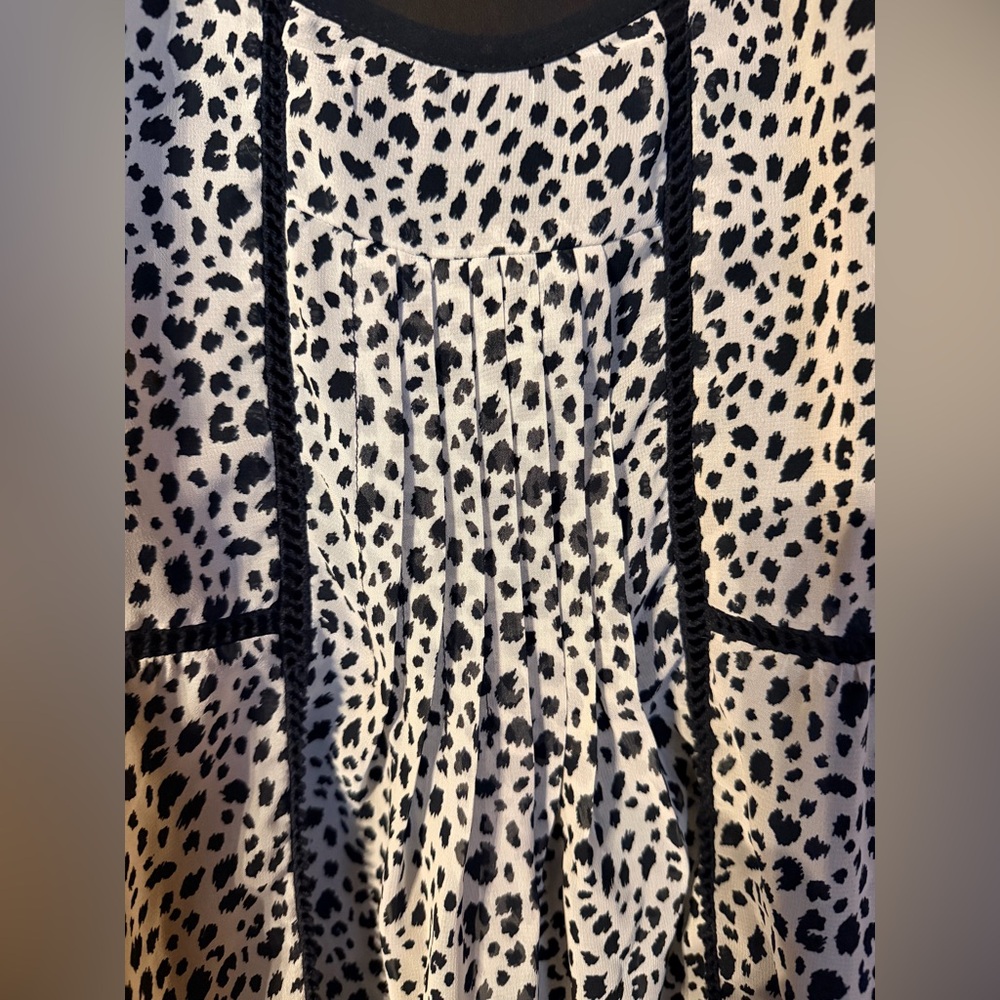 Chloe K Black and Cream Spotted Tank Top - Picture 5 of 9